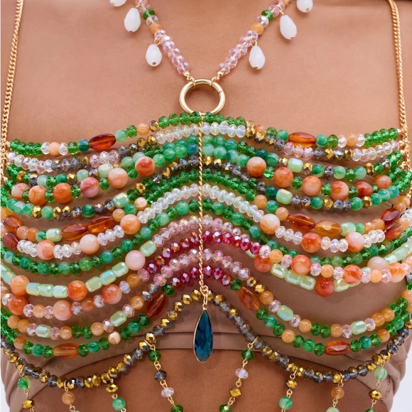 Colorful Beaded Chain Top - Picture 2 of 3